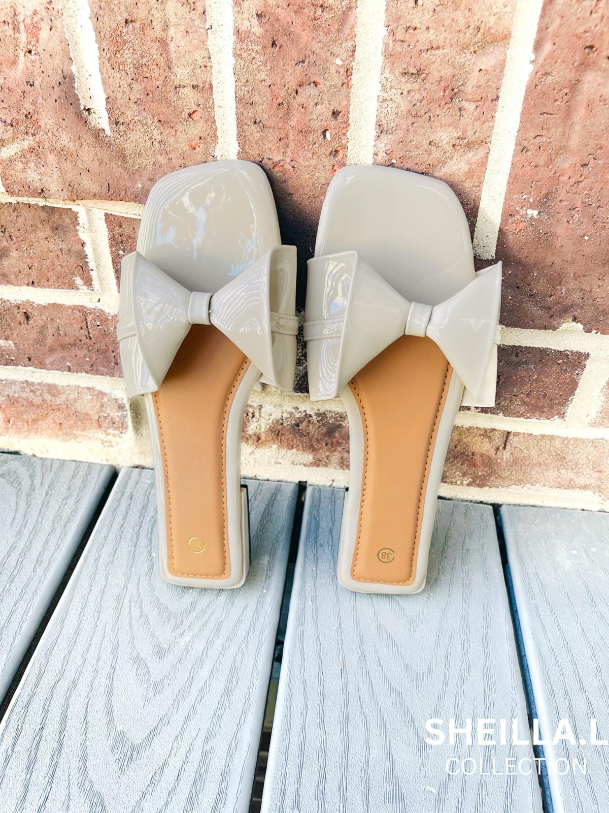 Elegant Bow Flat Sandals – Sheilla.L Collection