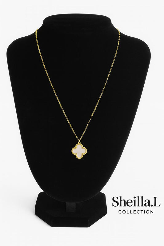 White Clover Pendant Necklace