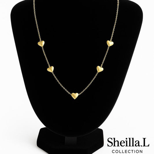 18k Gold Floating Heart Necklace