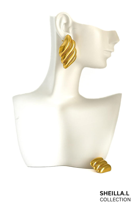Bold Swirl Statement Earrings