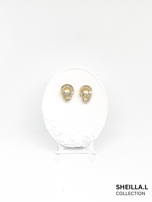 Radiant Circle Stud Earrings