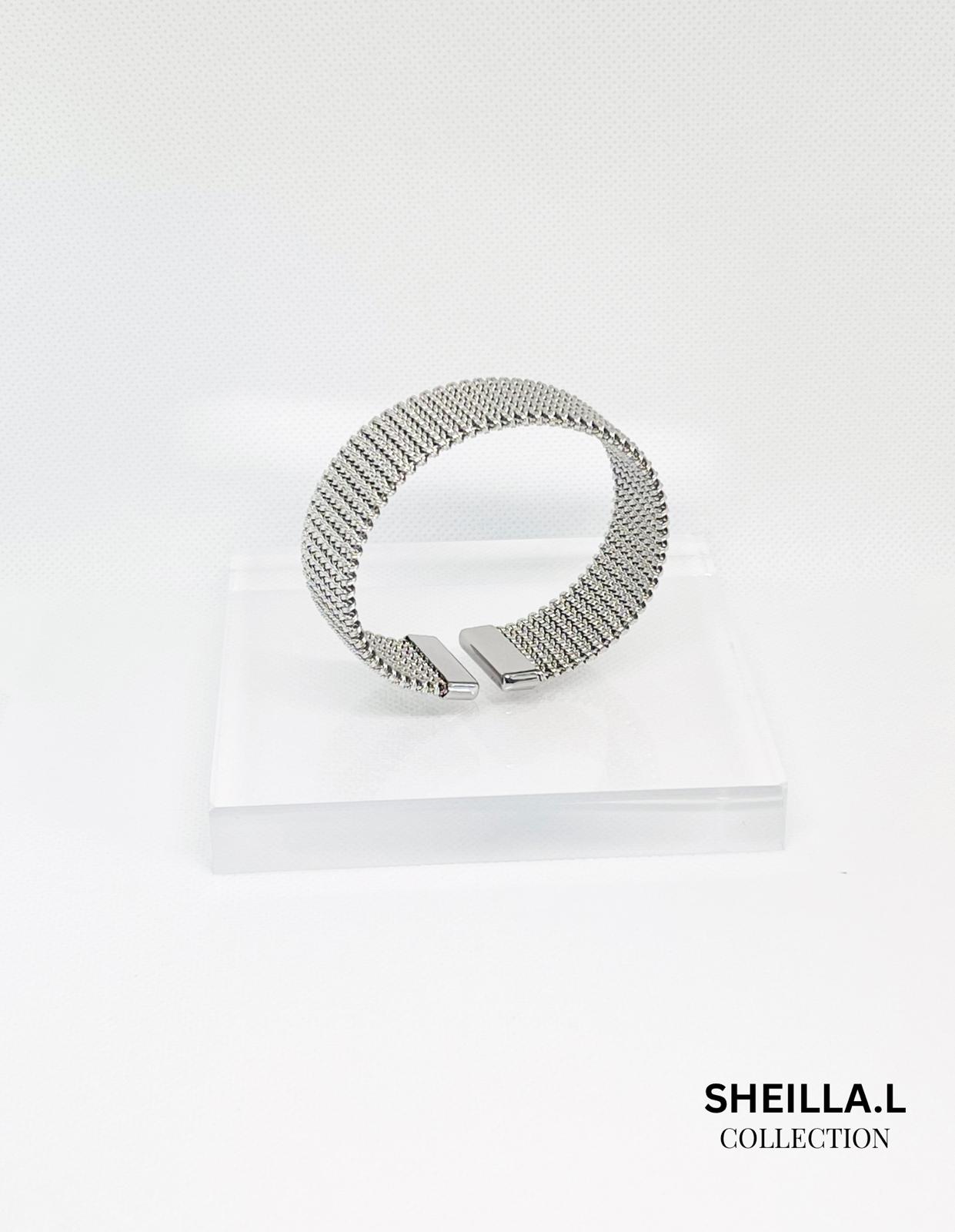 Stainless Steel Wide Mesh Bracelet