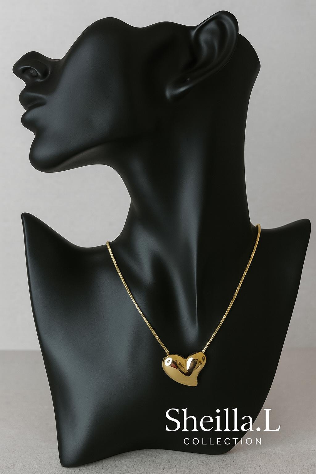 Heart Pendant Necklace_ Gold & Silver