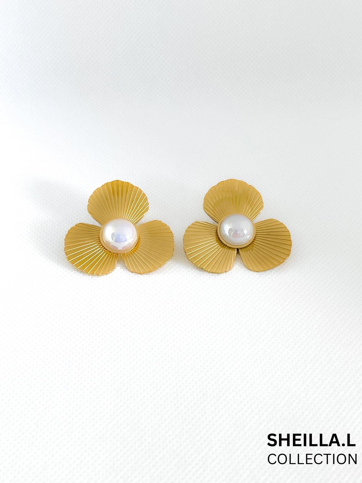 Golden Bloom Statement Earrings