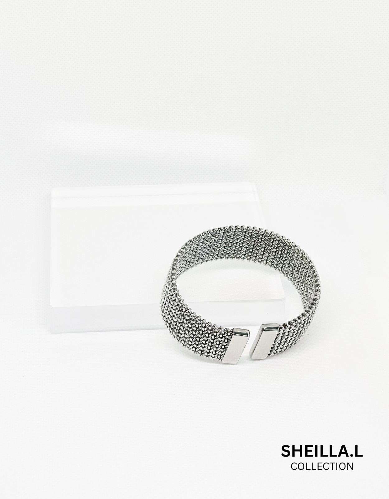 Stainless Steel Wide Mesh Bracelet